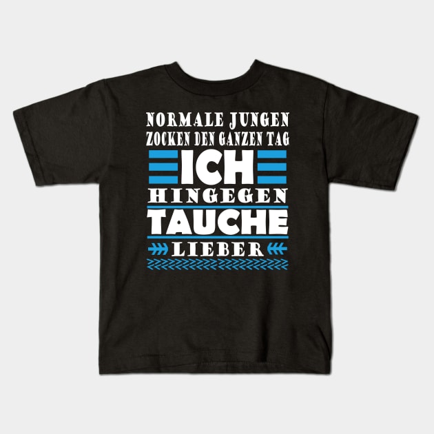 Tauchen Meer Männertag Schnorcheln Urlaub Strand Kids T-Shirt by FindYourFavouriteDesign